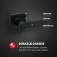 thumbnail image 3 of Kwikset Breton Square Half-Dummy Lever Doorknob Matte Black, 3 of 8