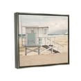 thumbnail image 4 of Stupell Industries Lifeguard Hut on Beach Landscape Photography Gray Floater Framed Canvas Art Print Wall Art, 31 x 25, 4 of 10