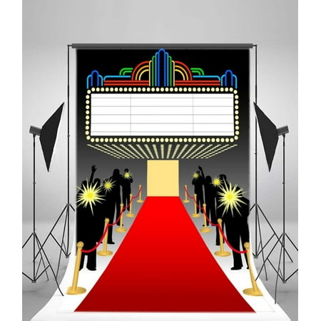Image of MOHome Red Carpet Backdrop 5x7ft Photography Backdrop The Star Premiere Red Carpet Reporter Photographic Fluorescent Screen Photos Video Studio Props