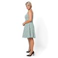 thumbnail image 3 of Leota Women's Ariana Dress in Green Multi Jacquard 2X Lord & Taylor Green Size 2XL, 3 of 3