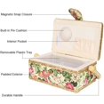 thumbnail image 5 of Household Fabric Craft Handmade Sewing Basket Thread Needle Storage Box Organizer Sewing Kit Storage Box with Removable Tray(Garden rose), 5 of 5