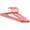 Red, variant on 5 Pcs Heavy Duty Plastic Hangers, Contoured Design with Dual Hooks for Strappy Tops and Interior Clothing Straps | Center Hook for Hanging Scarves and Ties