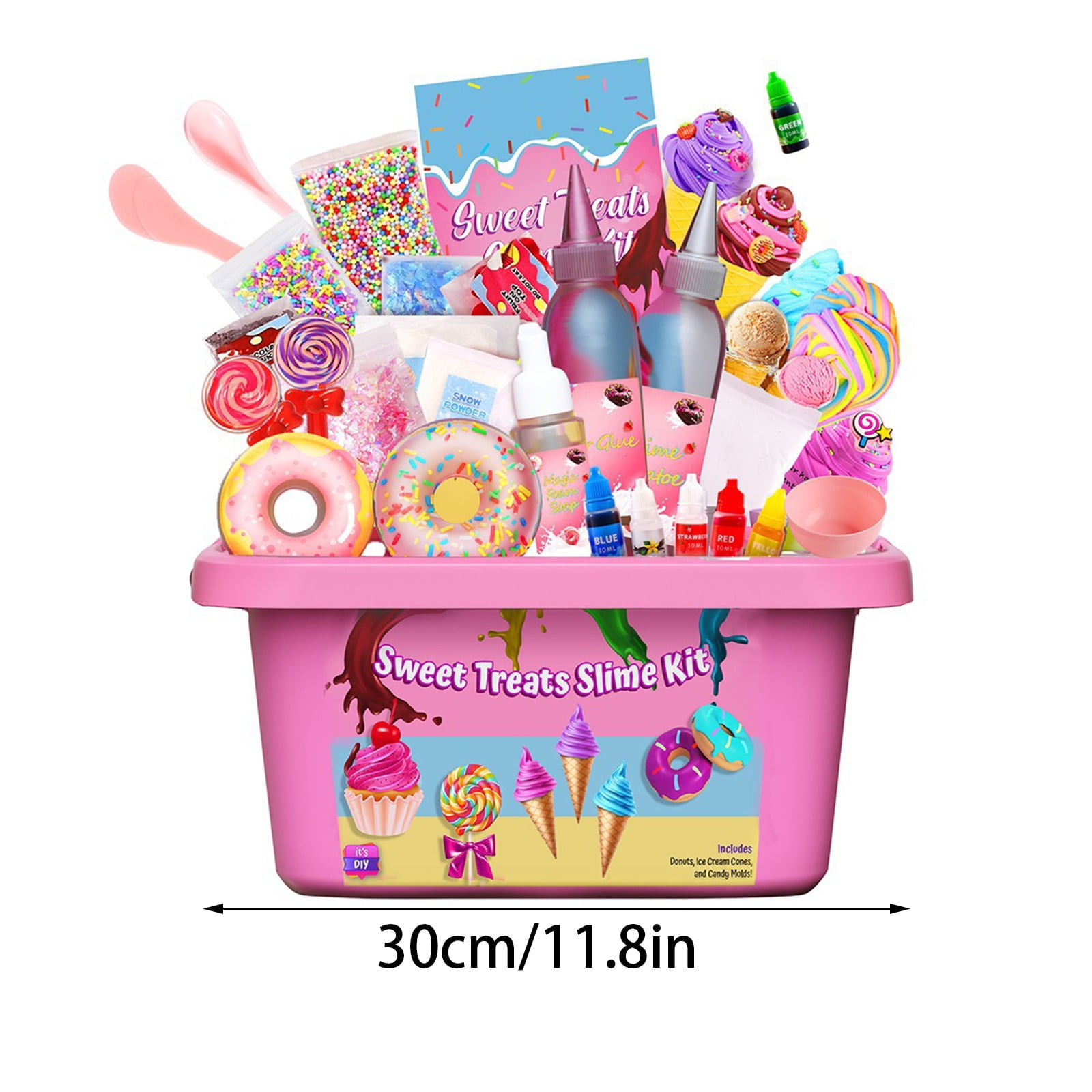 DIY Donut Slime Kit for Girls, Amazing Donut Slime Making Kit, Fun Gift, 10 Year Old Girl Birthday Gift and 8-10 Year Old Girl Toys 350ml for Christmas Gifts