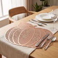 thumbnail image 5 of Clearence! Pumpkin Design Placemats Embroidered Fabric Table Mats Autumn Fall Harvest Thanksgiving Halloween Decoration Holiday Dining Room Kitchen Decor, 5 of 6