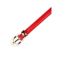 thumbnail image 2 of INSPIRE CHIC Women Skinny PU Leather Belt, Thin Waist Belts with Gold Metal Buckle Red, 2 of 6