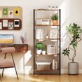 thumbnail image 3 of Costway Multipurpose Open Bookcase Industrial Shelf Display Rack Storage Organizer, 3 of 9