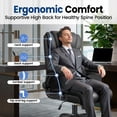 thumbnail image 3 of STACOO High Back Executive Office Chair 400lbs, Big and Tall Ergonomic Office Chair with Lumbar Support & Flip-up Armrests, PU Leather Chair with Adjustable Height – Black, 3 of 10