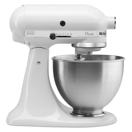 KitchenAid Classic Series 4.5 Quart Tilt-Head White Stand (Best Mixer With Compression)