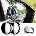 thumbnail image 2 of 2 Pcs Car Round Frame Convex Blind Spot Mirror Wide-angle 360 Degree Adjustable Clear Rearview Auxiliary Mirror Driving Safety black, 2 of 6