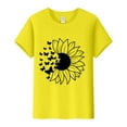 thumbnail image 5 of Outfmvch Tops for Women Trendy Spring Tops for Women 2024 Womens Tops Shirts for Women Sunflower Summer T Shirt Plus Size Loose Blouse Short Sleeve Graphic Casual Tees Polyester Spandex Yellow S, 5 of 5