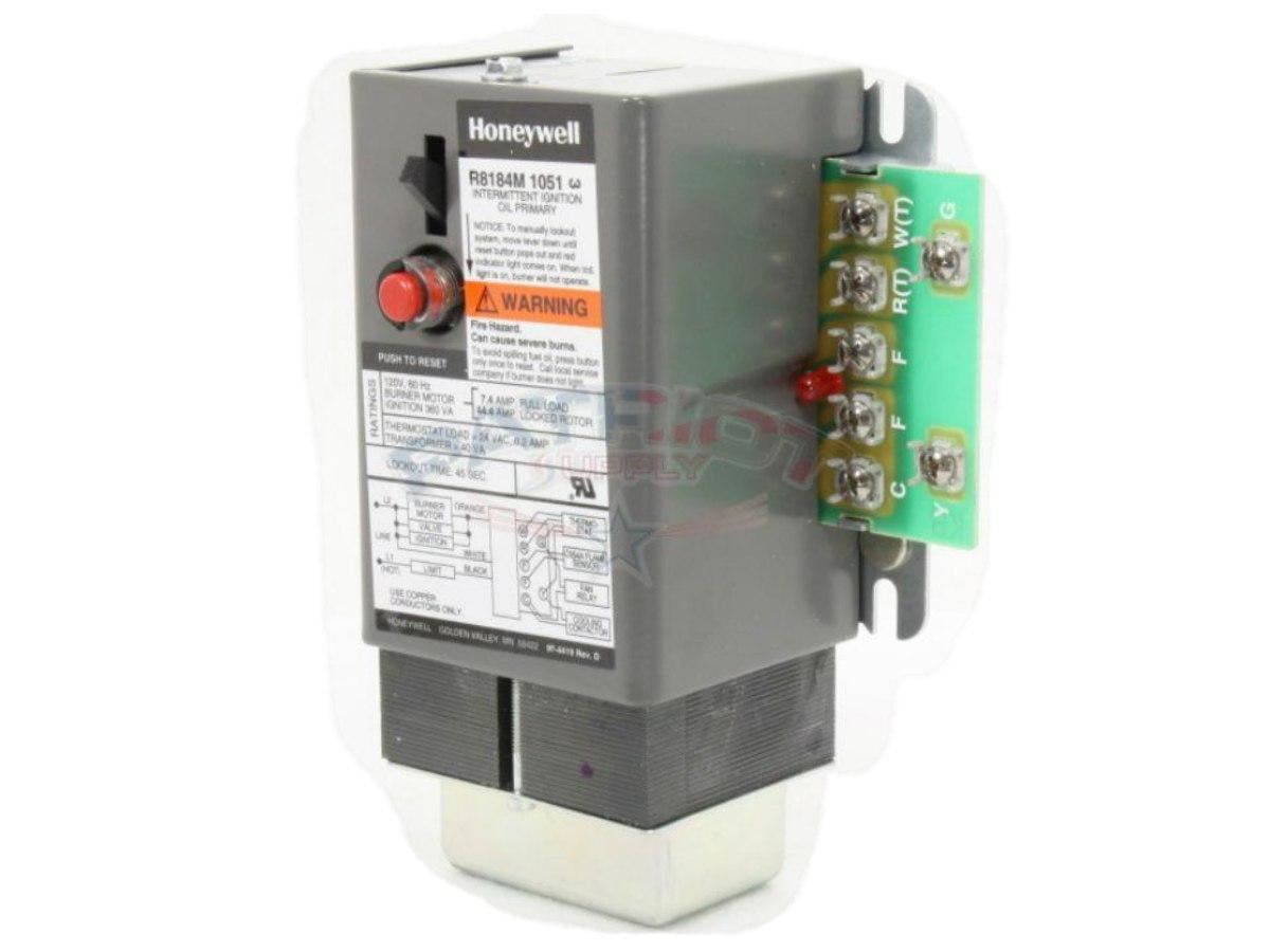 Honeywell R8184M1051 Oil Burner Control With Transformer For Cooling