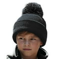 thumbnail image 2 of Beechfield Boys/Girls Reflective Bobble Beanie, 2 of 2