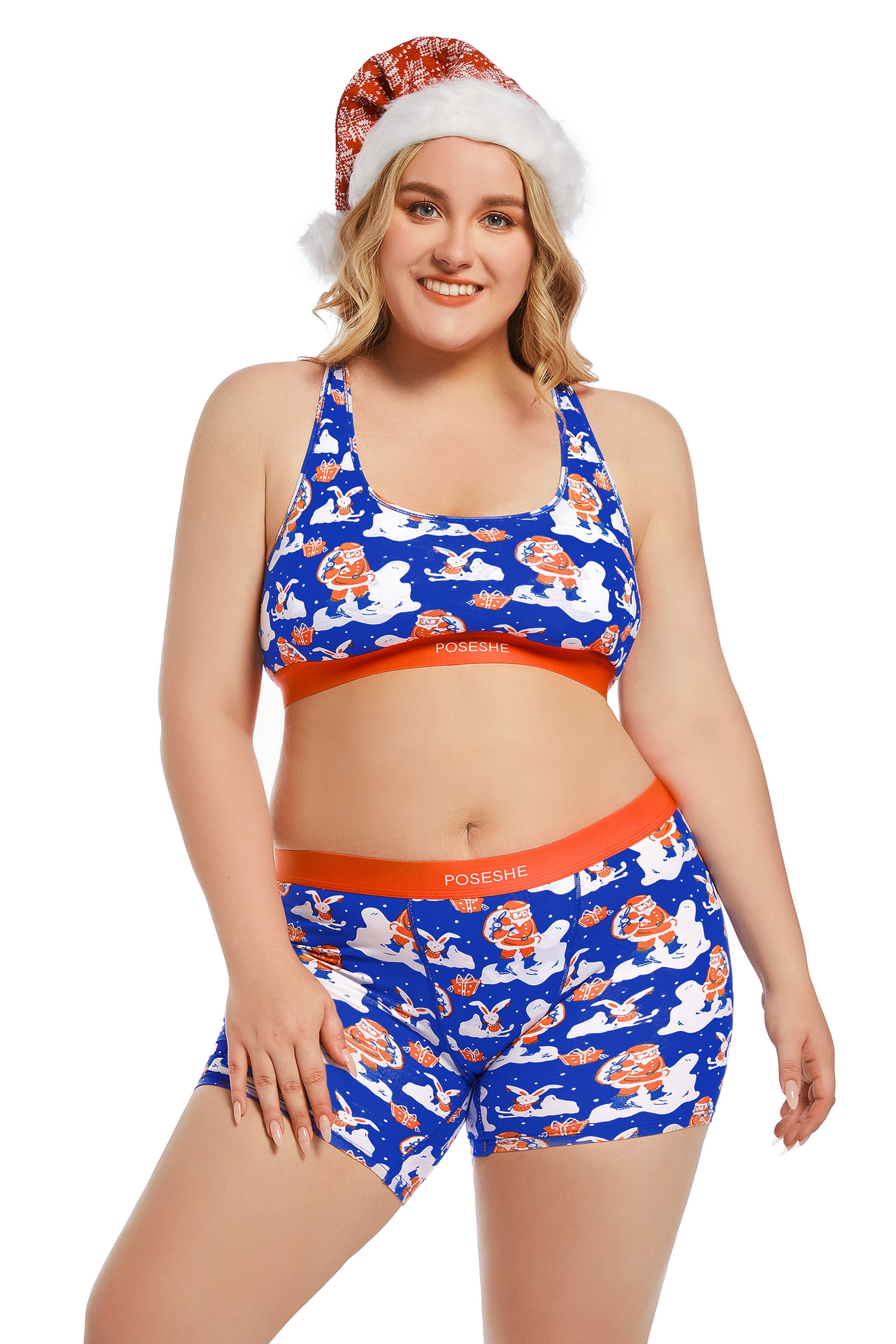 POSESHE Women's MicroModal Bralettes, S-5XL Plus Size Bra, 3 Pack