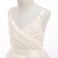thumbnail image 4 of Drtj V-Neck Flower Girl Tulle WeddingBridesmaid Dresses Princess Dresses Children's Birthday Ball Formal Dresses Girls Prom Dresses, Sized 12T, Color Champagne, 4 of 6
