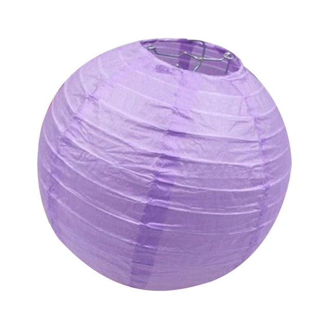 Farol chino plegable Farfi, en blanco, para niños, para pintar y colgar, decoración para festivales (morado claro, 20 cm)