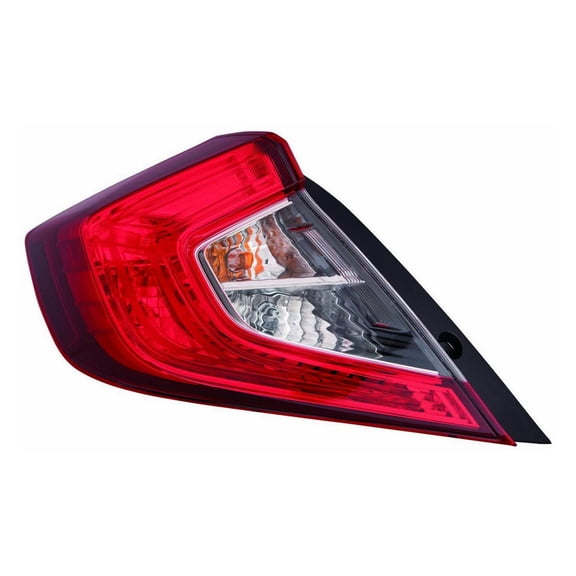 KAI New CAPA Certified Standard Replacement Driver Side Outer Tail Light Assembly, Fits 2016-2021 Honda Civic Sedan