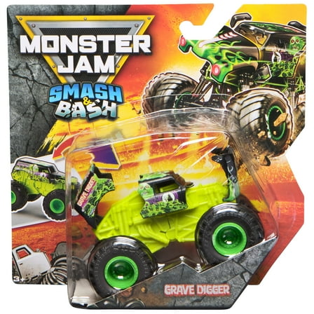 Monster Jam Smash & Bash Grave Digger, 1:64 Scale