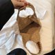 thumbnail image 2 of Bolso de hombro informal para mujer, bolso de Hobo ahuecado, bolso de cubo, bolso de playa de verano para mujer, 2 of 8