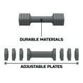 thumbnail image 5 of FitRx 5-Lb Adjustable Dumbbells 4-in-1 Hand Weights for Home Gym, Gray 2-Pack, 5 of 13