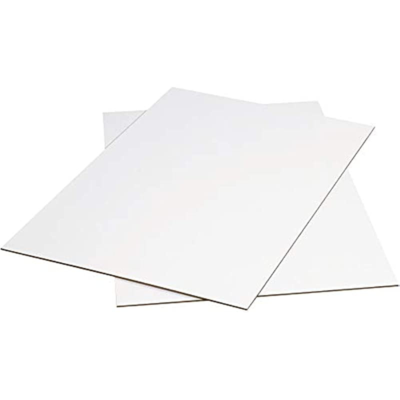 Great Box Corrugated Cardboard Sheets, 36" x 48", W x L, White, Pack of