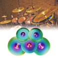thumbnail image 1 of BELOVING Lot de 5 Cymbales à Faible Volume Batteur en Alliage pour Salle de Répétition Coloré, 1 of 10