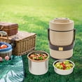 thumbnail image 3 of 3-Tier Stackable Food Thermos, Sealed Insulated Lunch Box for Camping, Traveling, 3 of 20
