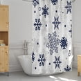 thumbnail image 3 of Shower Curtain 72x72 Inch Winter Snowflakes Waterproof Fabric Bathroom Curtain with Hooks Christmas Bath Decor, 3 of 9