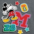 thumbnail image 3 of Disney - Mickey Mouse - Stitched Collegiate Patches - Men's Long Sleeve T-Shirt, 3 of 5