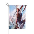thumbnail image 1 of Bandera de jardín de temporada de Spider-Man, bandera de doble cara, bandera navideña para decoración navideña al aire libre., 1 of 8