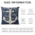 thumbnail image 5 of Nawypu  Throw Pillow Covers Nautical Ocean Anchor with Inspirational Word Saying  Decorative Cushion Cover Square Pillow Case for Home Sofa Decor ,Navy Blue (Navy Anchor Quotes), 5 of 5