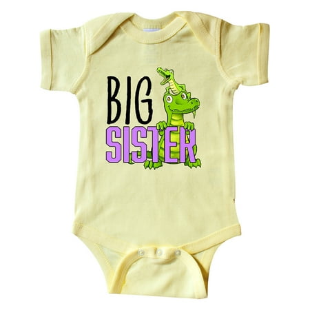 

Inktastic Big Sister with Cute Alligators Gift Baby Boy or Baby Girl Bodysuit