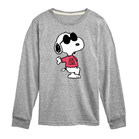 Peanuts - Joe Cool Pattern - Toddler And Youth Long Sleeve Graphic T-Shirt