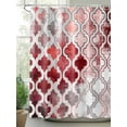 thumbnail image 3 of Red Morocco Waterproof Fabric Shower Curtain, Rustic Country Smear Street Mottled Art Shower Curtain for Bathroom Curtains Bathtubs Hotel Washable Shower Curtains with 12 Hooks Small 36x72in, 3 of 6