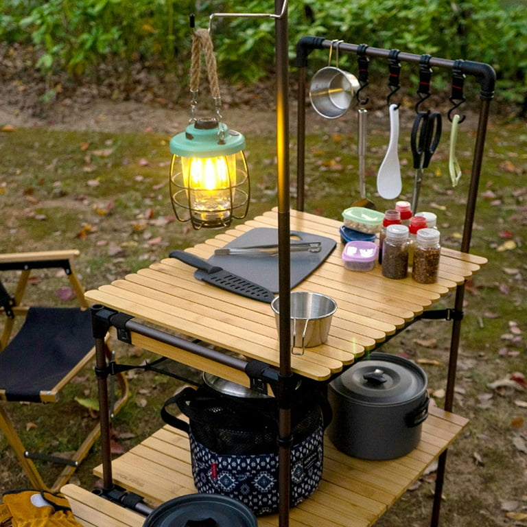 Garosa Table de barbecue en alliage d'aluminium, bureau de camping, tables  pliantes portables en alliage d'aluminium pour barbecue, tables de camping  pour pique-nique en plein air 