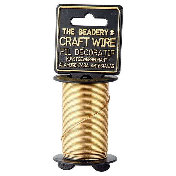 The Beadery, 20 gauge jewelers brass craft wire, 12 yards, gold color
