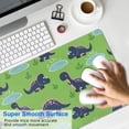 thumbnail image 4 of Long Mouse Pads for Desk,Green Cartoon Dinosaurs Ponds Pattern Desk Mats on Top Of Desks, Desk Mouse Pad Extra Large with 3mm Non-Slip Base and Stitched Edge for Gaming,Office,Work,Home 35.4"x15.7", 4 of 6
