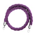 thumbnail image 3 of Barrier Rope Crowd Control Stanchion Queue Twisted Rope with Hooks Purple, 3 of 8