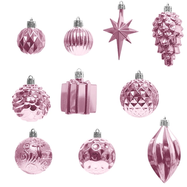 12PCS Christmas Tree Ornament Pendant Party Supplies Tree Hanging Plastic Ball