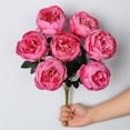 thumbnail image 4 of Valentine's Day Peonies Artificial Flowers, Ongmies Artificial Peony Flowers Faux Silk Hydrangea Bouquet Wedding Home Table Decor Reusable Bouquet of Rose Flower for Birthday Wedding, 4 of 4