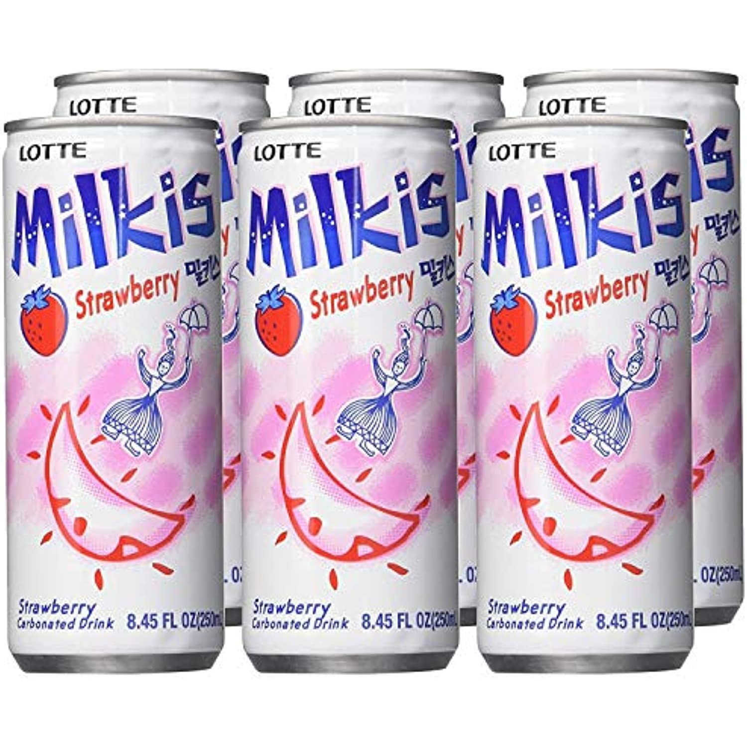 Lotte Milkis Soft Soda Variety Favor (Strawberry, Pack Of 6) - Walmart.com