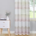 thumbnail image 5 of Haperlare Sheer Curtains for Living Room 52"W x 95"L Striped Farmhouse Light Filtering Window Curtain for Bedroom, Pink, 2 Panels, 5 of 6