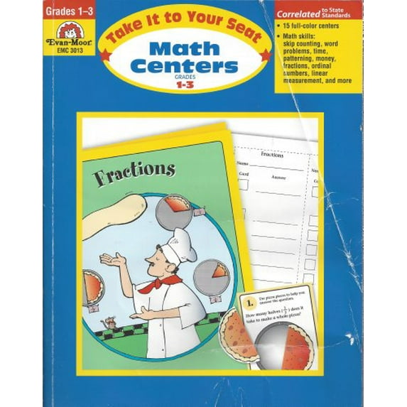 Pre-Owned Take It to Your Seat Math Centers, Grades 1-3 (Paperback) 1557998531 9781557998538