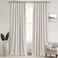 thumbnail image 1 of Cortinas QjMyDeco, 100% lino opaco, 270 x 275 cm, color marfil, 2 paneles, 1 of 8