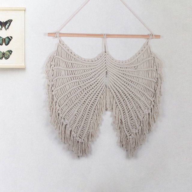 Tejido Tapiz Bohemio Hogar Geométrico Decoración Alas de ángel Hugo Tapicería tejida de arte de pared