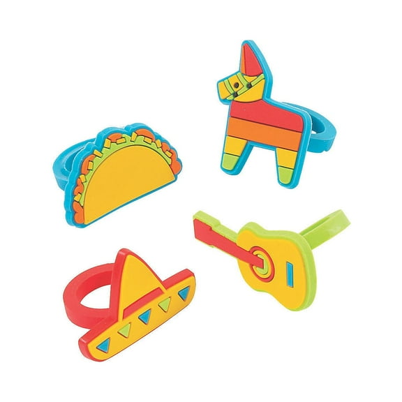 Fun Express Fiesta Rings - 12 Pc.