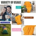 thumbnail image 6 of Unique Bargains Solid Polyester Plush Reversible Bed Blanket, Twin, Yellow, 6 of 8