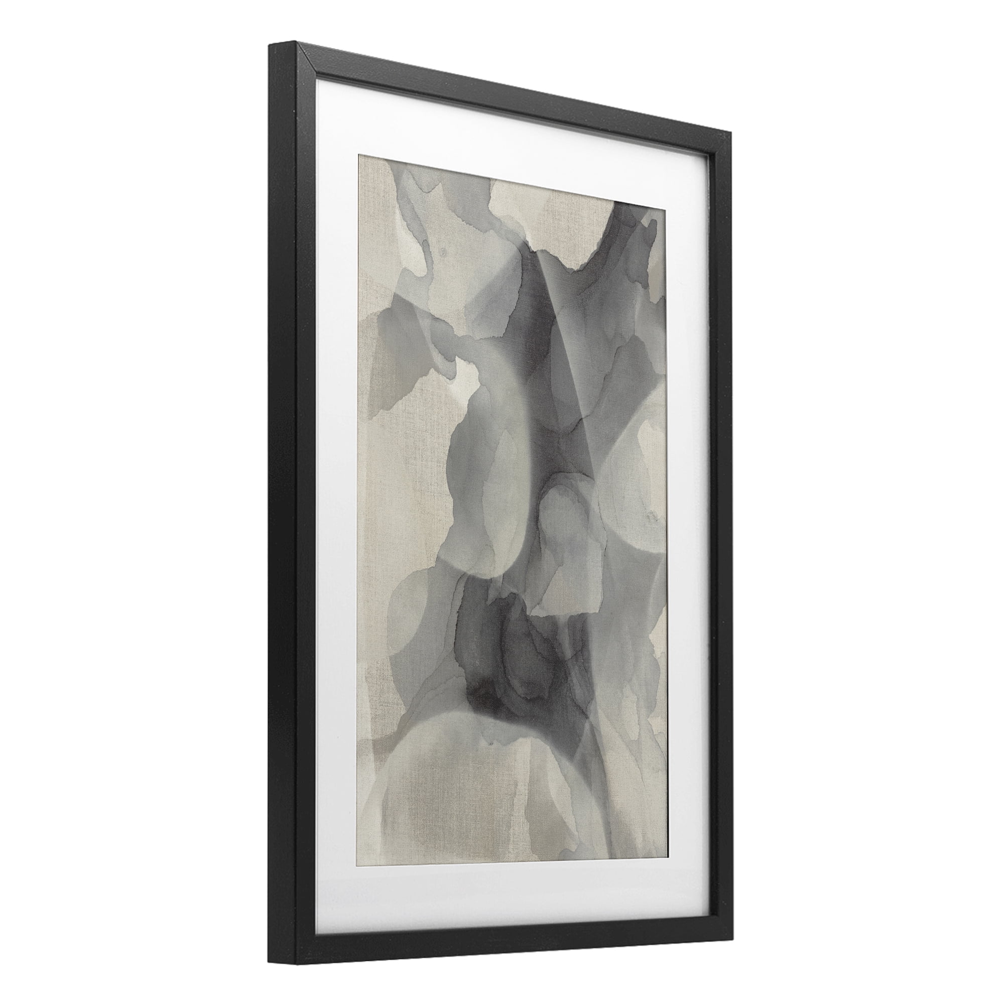 Stupell Industries Mottled Monochrome Abstract Black Framed Print Under Glass, design by Kippi Leonard