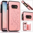 thumbnail image 3 of Phone Case for Samsung Galaxy S10e with Tempered Glass Screen Protector and Card Holder Wallet Cover Stand Flip Leather Cell Accessories Glaxay S 10e Gaxaly 10se Galaxies Se10 Cases Women Rose Gold, 3 of 13