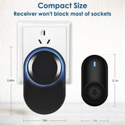 Sgokeen Outdoor Wireless Doorbell for Home Operating at 1300 feet(1 Plug in Receiver + 2 Transmitters)