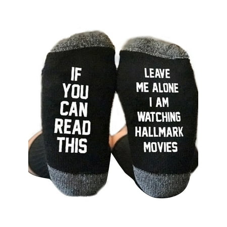 Socks For Christmas Poem Hallmark Movies Socks Xmas Christmas Leave Me Alone I Am Watching Movies Sock ()